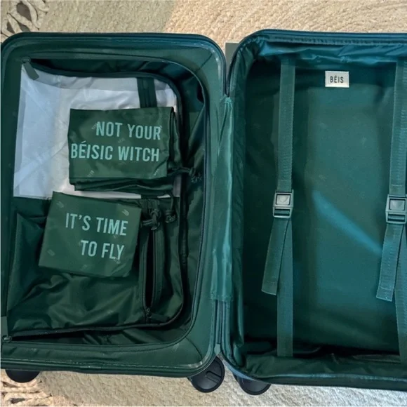 Beis Wicked Carry-On Roller in Wicked Green nwt - Picture 7 of 9